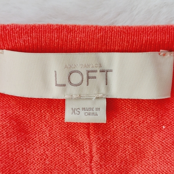 Ann Taylor Loft Extra Fine Merino Blend Knit V Neck Cozy Oversized Sweater P2720 - Picture 5 of 8